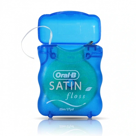 Вощеная нить Oral-B SatinFloss мята, 25 м - изображение 3