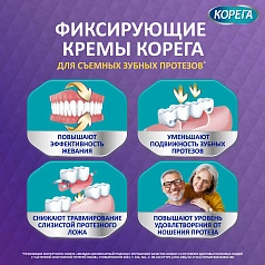 Крем для фиксации протезов КОРЕГА Комплексная защита, 40г