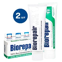 Набор из 2 паст Biorepair Total Protection, 75 мл + Biorepair Pro White, 75 мл