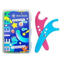 Детская зубная нить с держателем Beiber, 55 шт - изображение 1