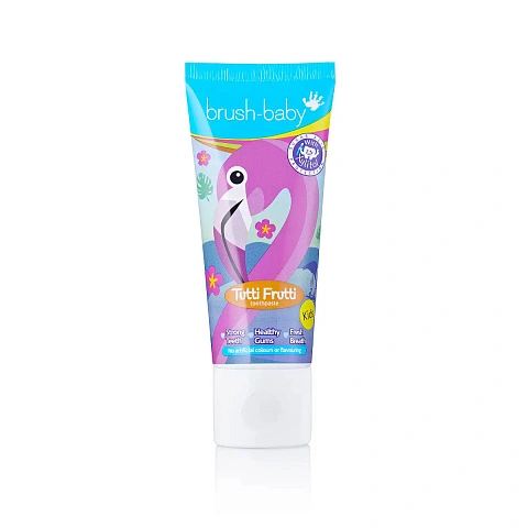Зубная паста Brush-Baby Мультифрукт (от 3 до 6 лет), Фламинго, 50 мл - изображение 1
