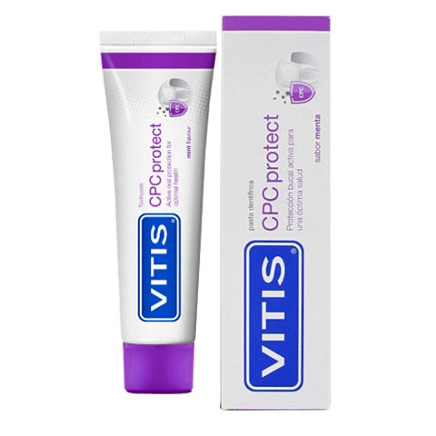 Зубная паста Vitis CPC Protect с цетилпиридиния хлоридом 0,14%, 100 мл - изображение 1