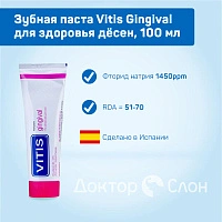 Зубная паста Vitis Gingival для здоровья дёсен, 100 мл