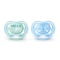 Соска-пустышка Philips AVENT Ultra Air 0-6мес с рисунком (2 шт) SCF342/20 - изображение 1