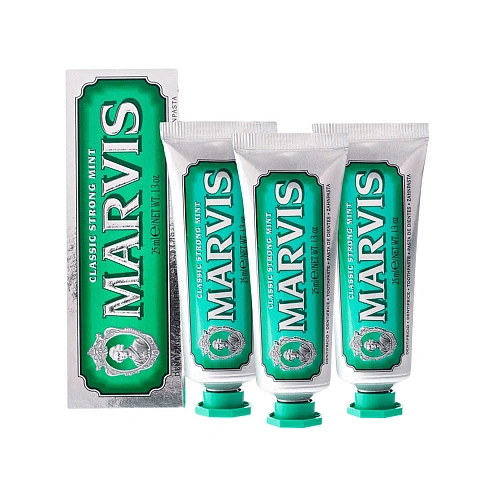 Набор из 3 паст Marvis Classic Strong Mint, 25 мл - изображение 1