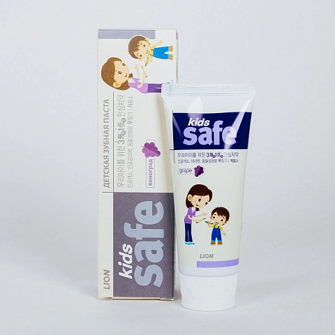 Зубная паста Lion Kids Safe со вкусом винограда (от 3 до 12 лет), 90 г - изображение 2