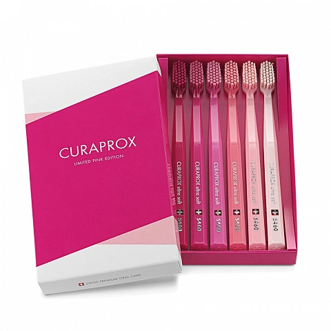 Набор зубных щеток CURAPROX 5460 Ultrasoft Pink Edition (6 шт.) - изображение 1